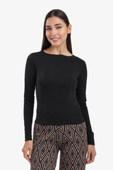 Slim Boat Neck Top