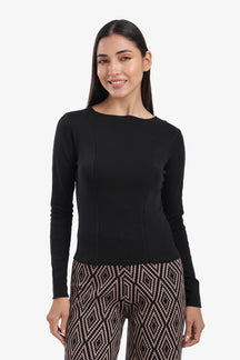 Slim Boat Neck Top