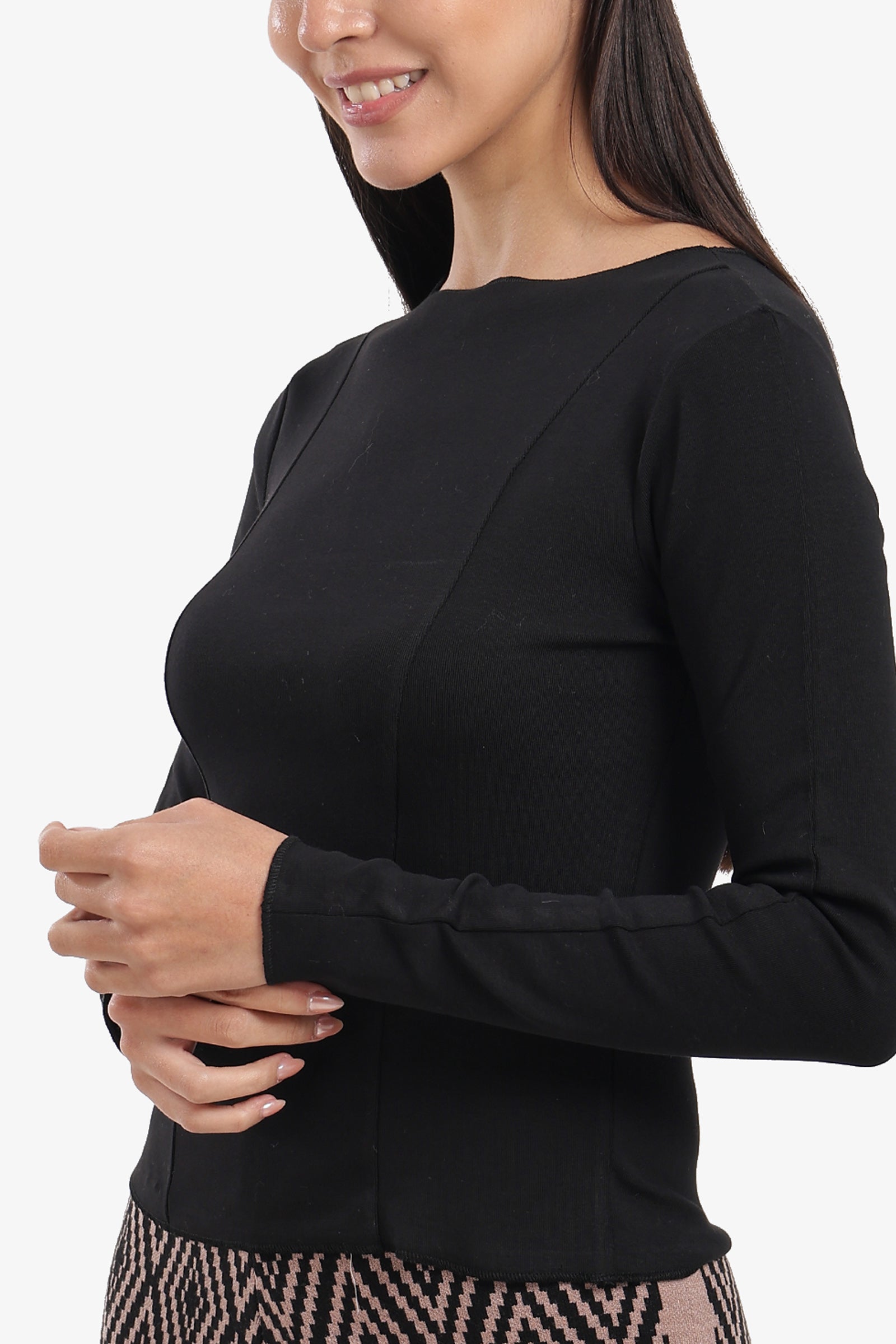 Slim Boat Neck Top