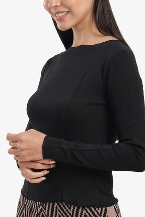 Slim Boat Neck Top