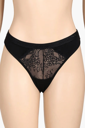 Cotton Lace Detail Thong