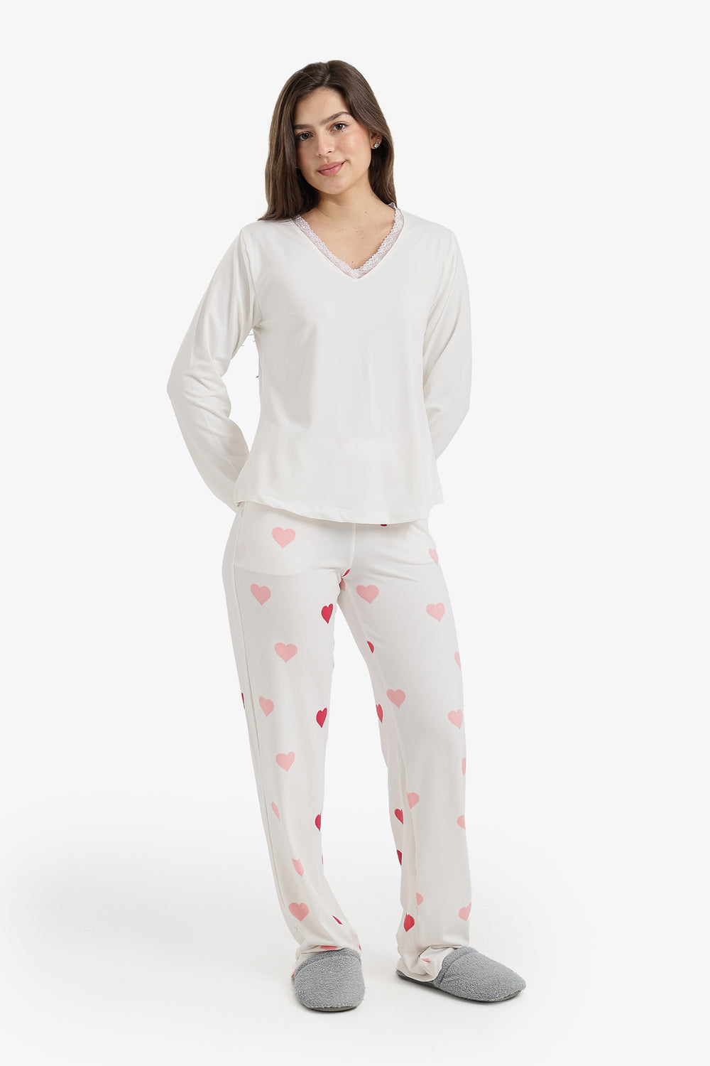 Lace-Neck Pyjama set