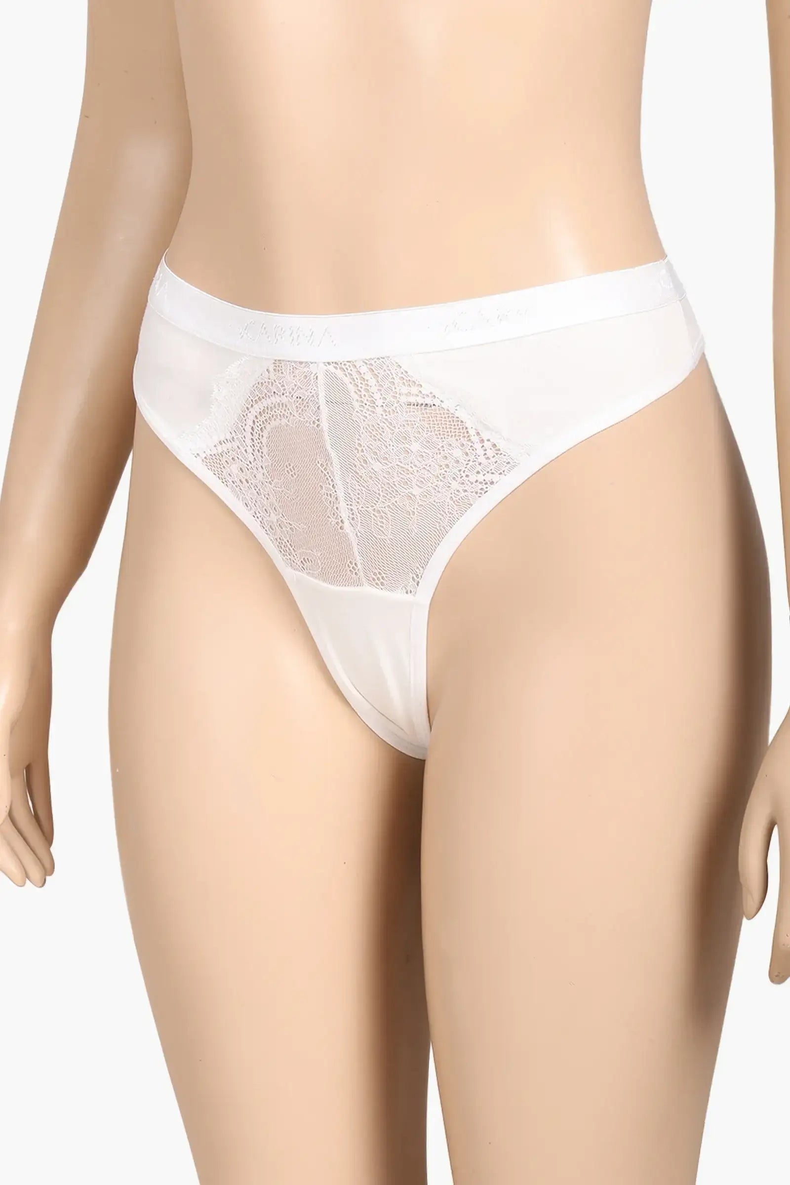 Cotton Lace Detail Thong