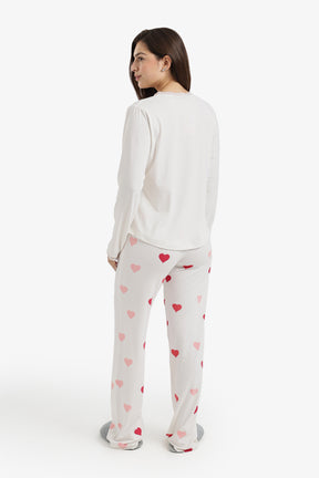 Lace-Neck Pyjama set