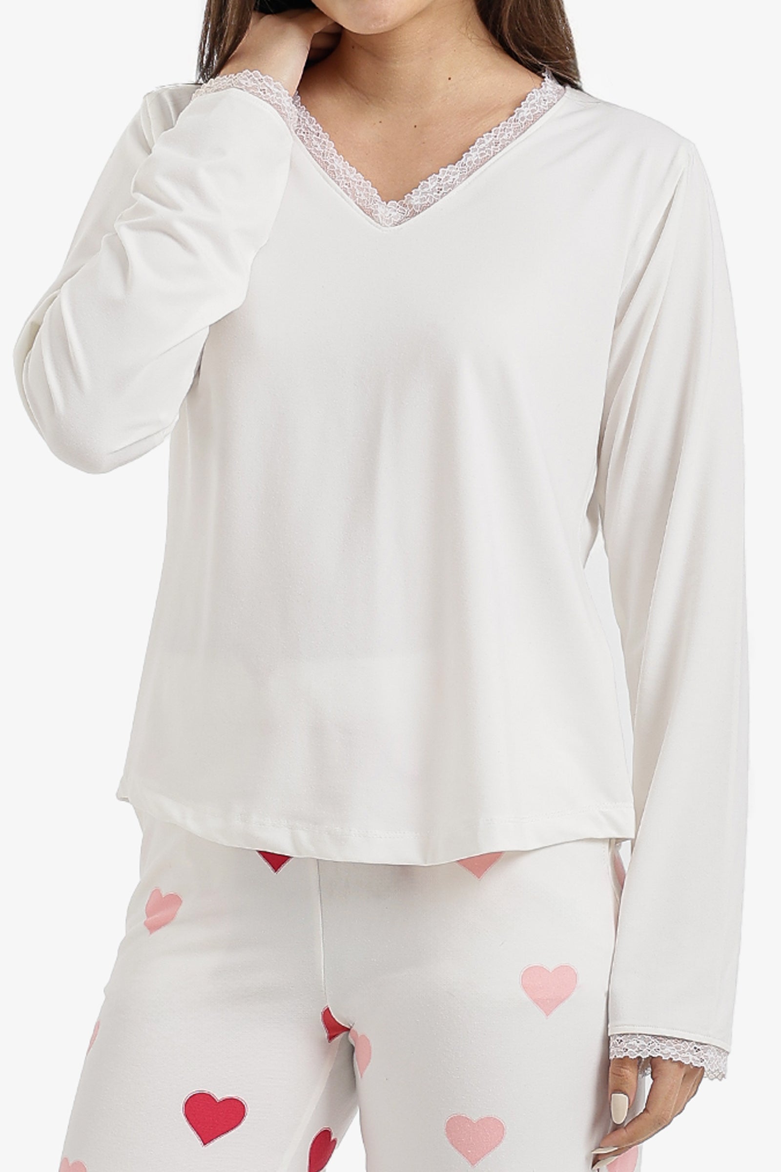 Lace-Neck Pyjama set