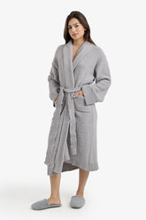 Shawl-Collar Midi Robe