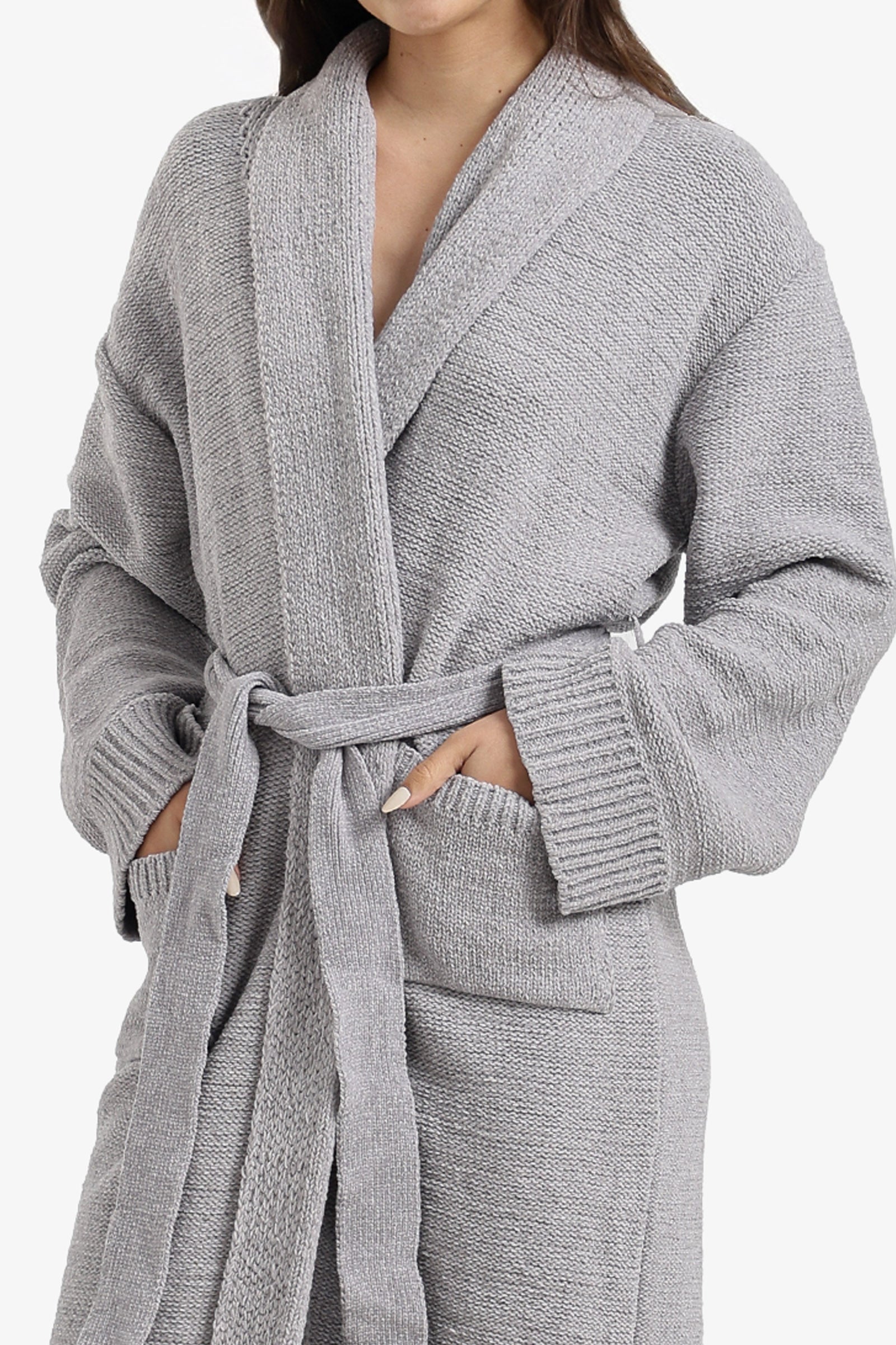 Shawl-Collar Midi Robe