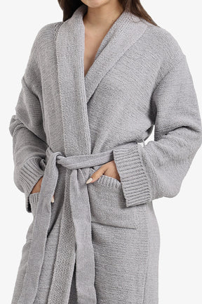 Shawl-Collar Midi Robe