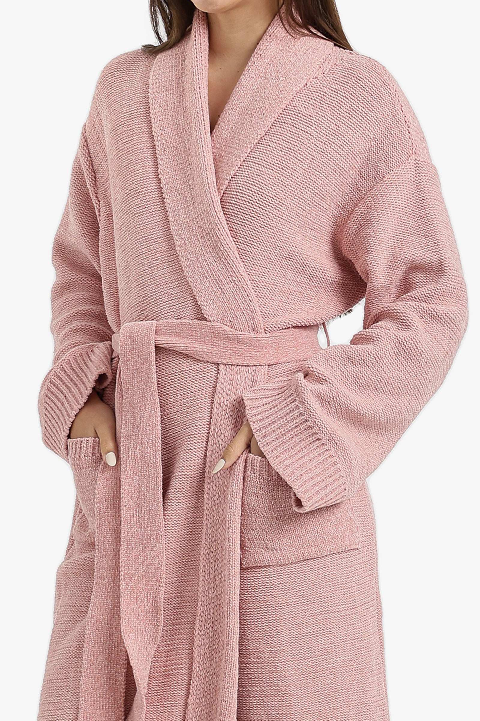 Shawl-Collar Midi Robe