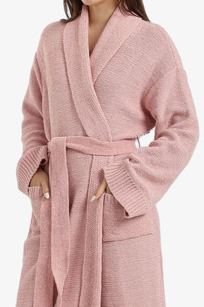 Shawl-Collar Midi Robe