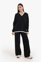 Contrast Trim Lounge Set