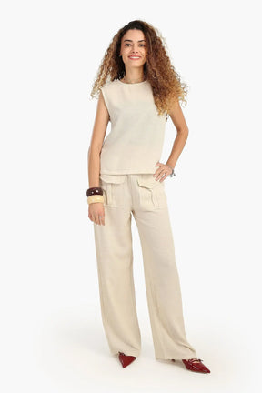 Pants with Front Flap Pockets