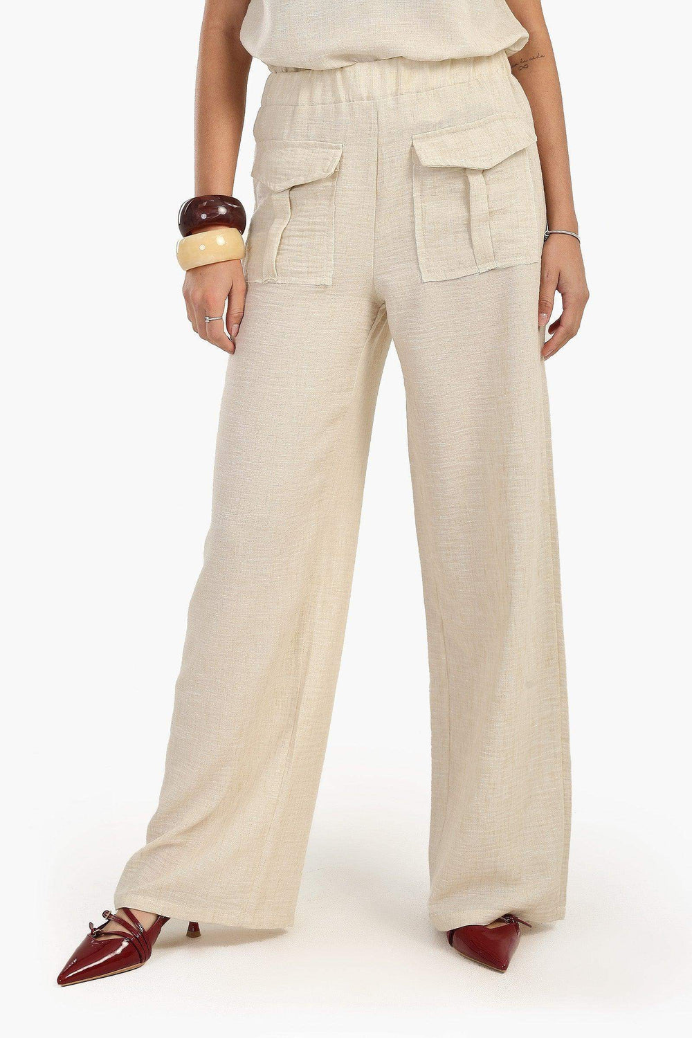 Pants with Front Flap Pockets