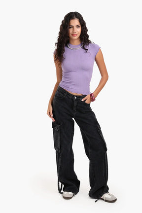 Seamless Ribbed Slim Fit Top