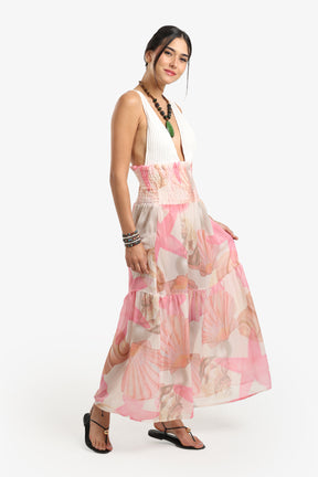 Seashell Printed Beach Skirt