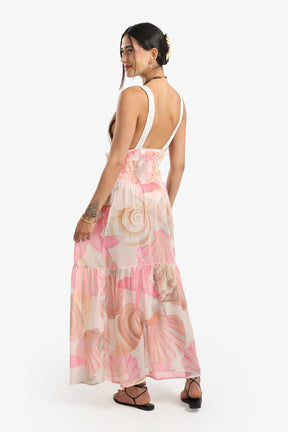 Seashell Printed Beach Skirt