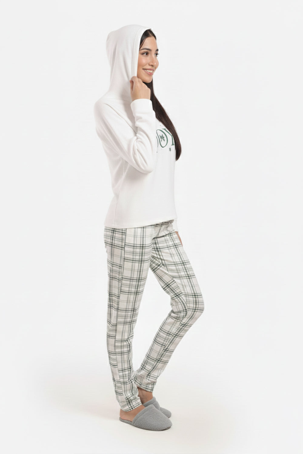 Hooded Neck Pyjama Set