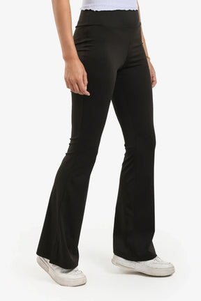 Black High Rise Flare Pants