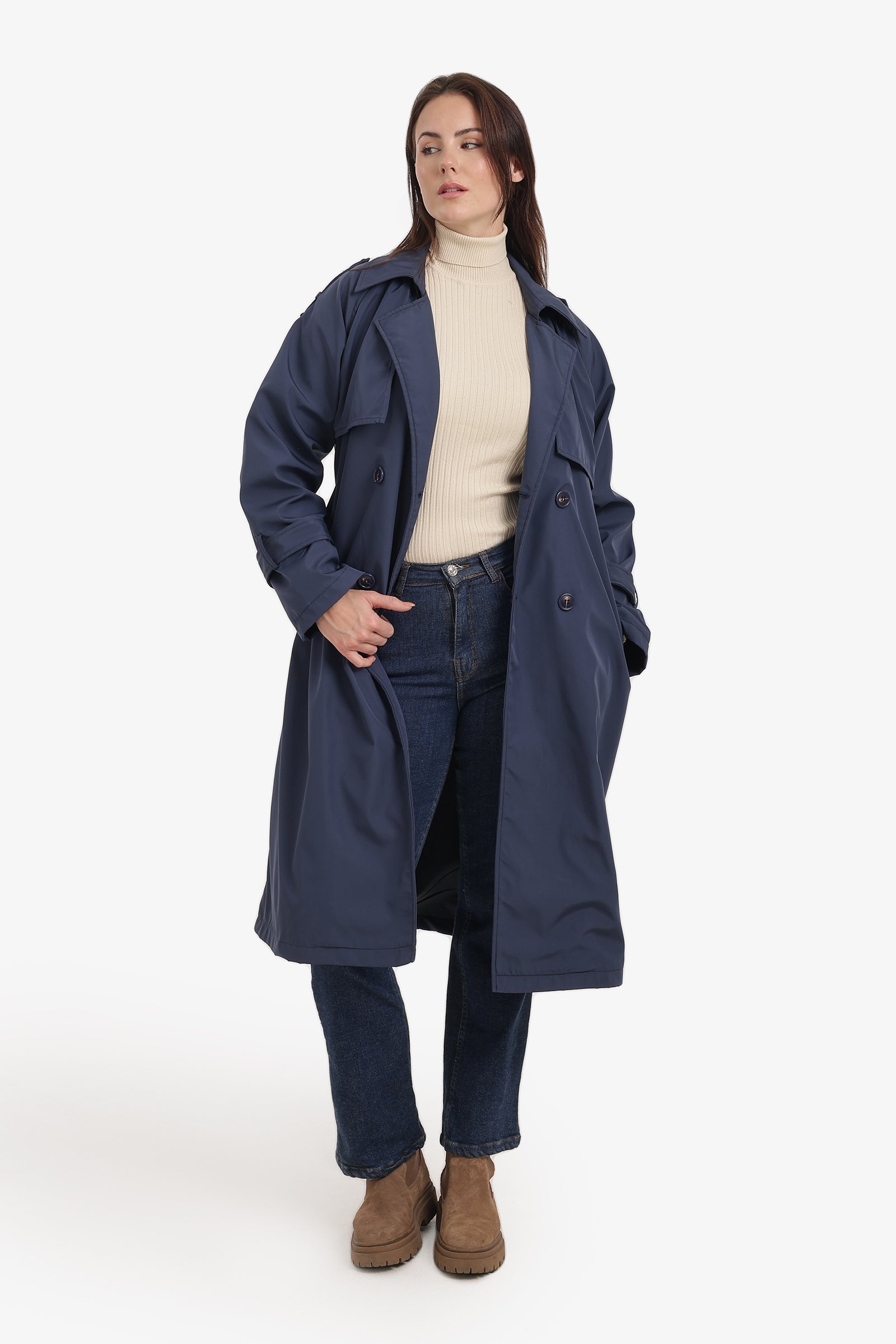 Double-Breasted Trench Coat