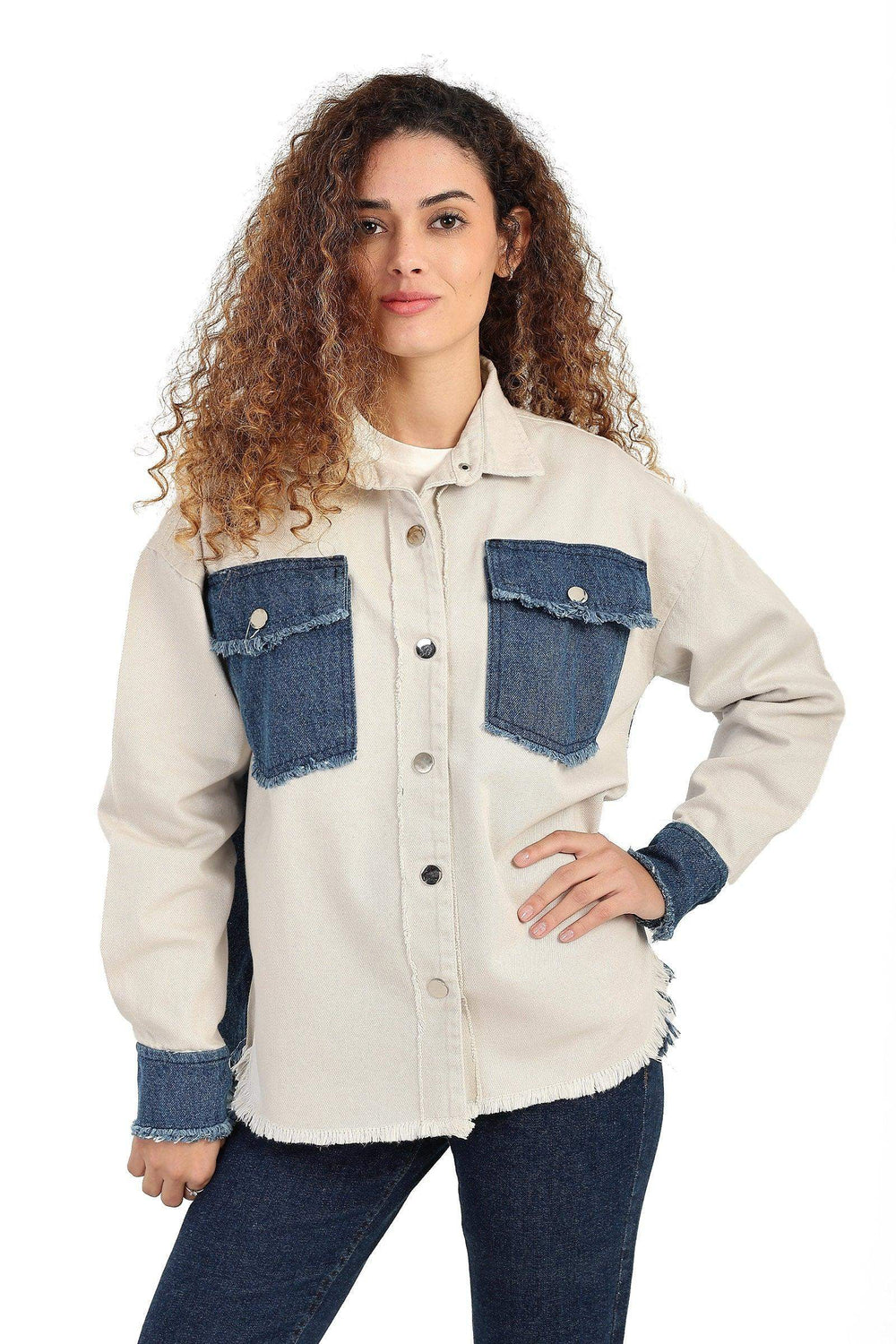 Gabardine & Denim Shirt