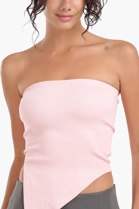 Asymmetrical Strapless Top