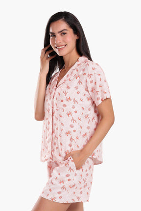 Crab & Shells Viscose Pyjama Set