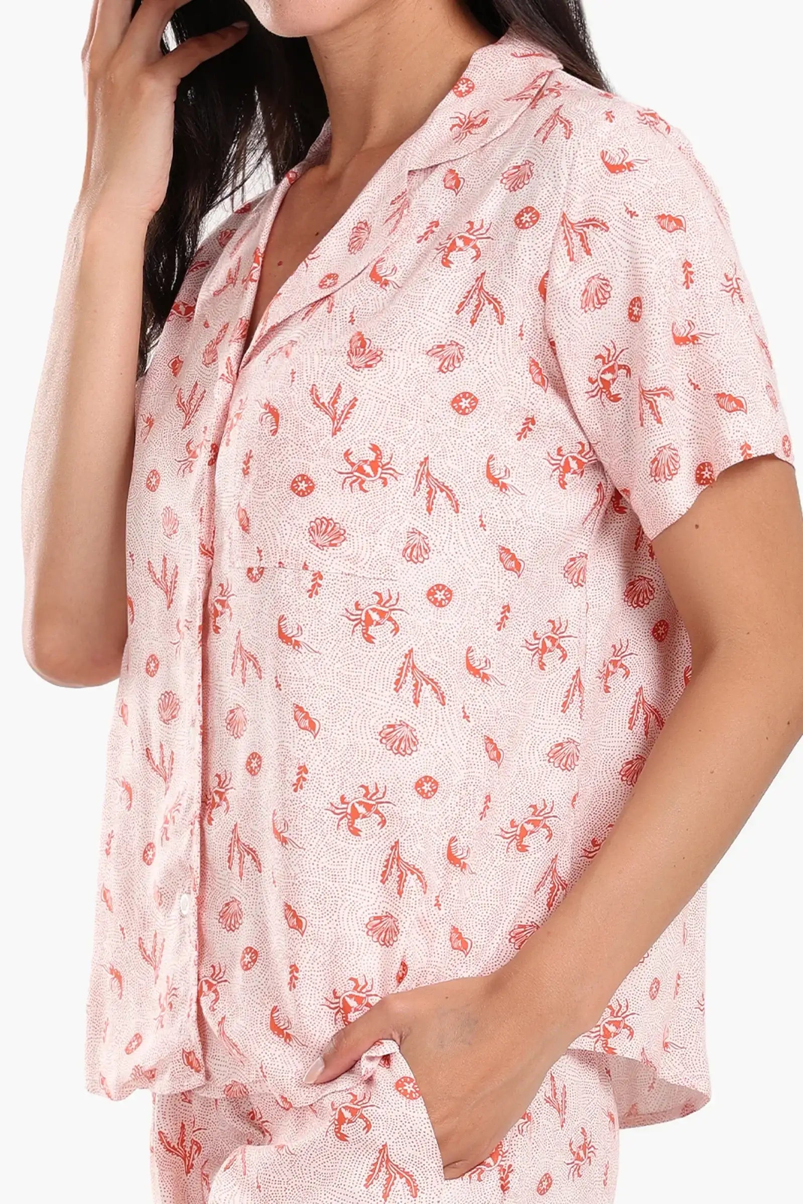 Crab & Shells Viscose Pyjama Set
