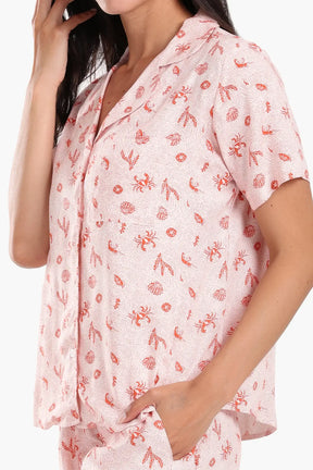 Crab & Shells Viscose Pyjama Set