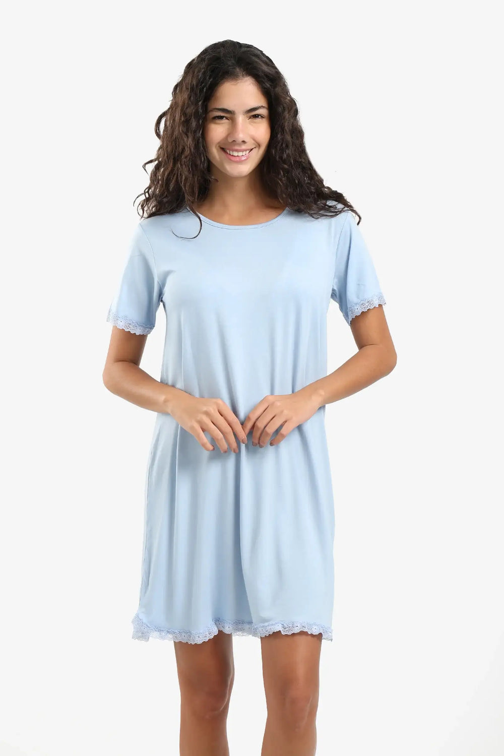 Lightweight Nightgown with Lace