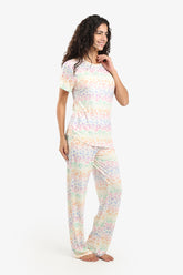 Colored Leopard Pyjama Set