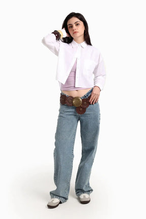 Long Sleeves Cropped Shirt