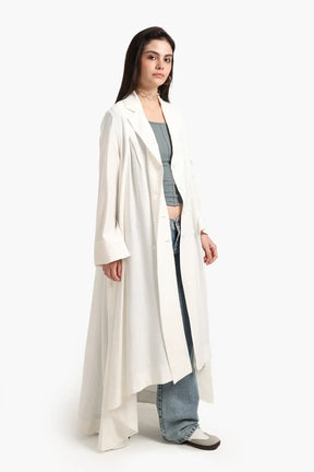 Double-Breasted Trench Cardigan