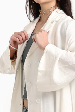 Double-Breasted Trench Cardigan