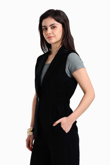 One-Button Closure Vest