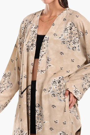 Breezy Printed Cotton Kimono