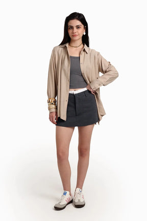 Voile Button Closure Shirt