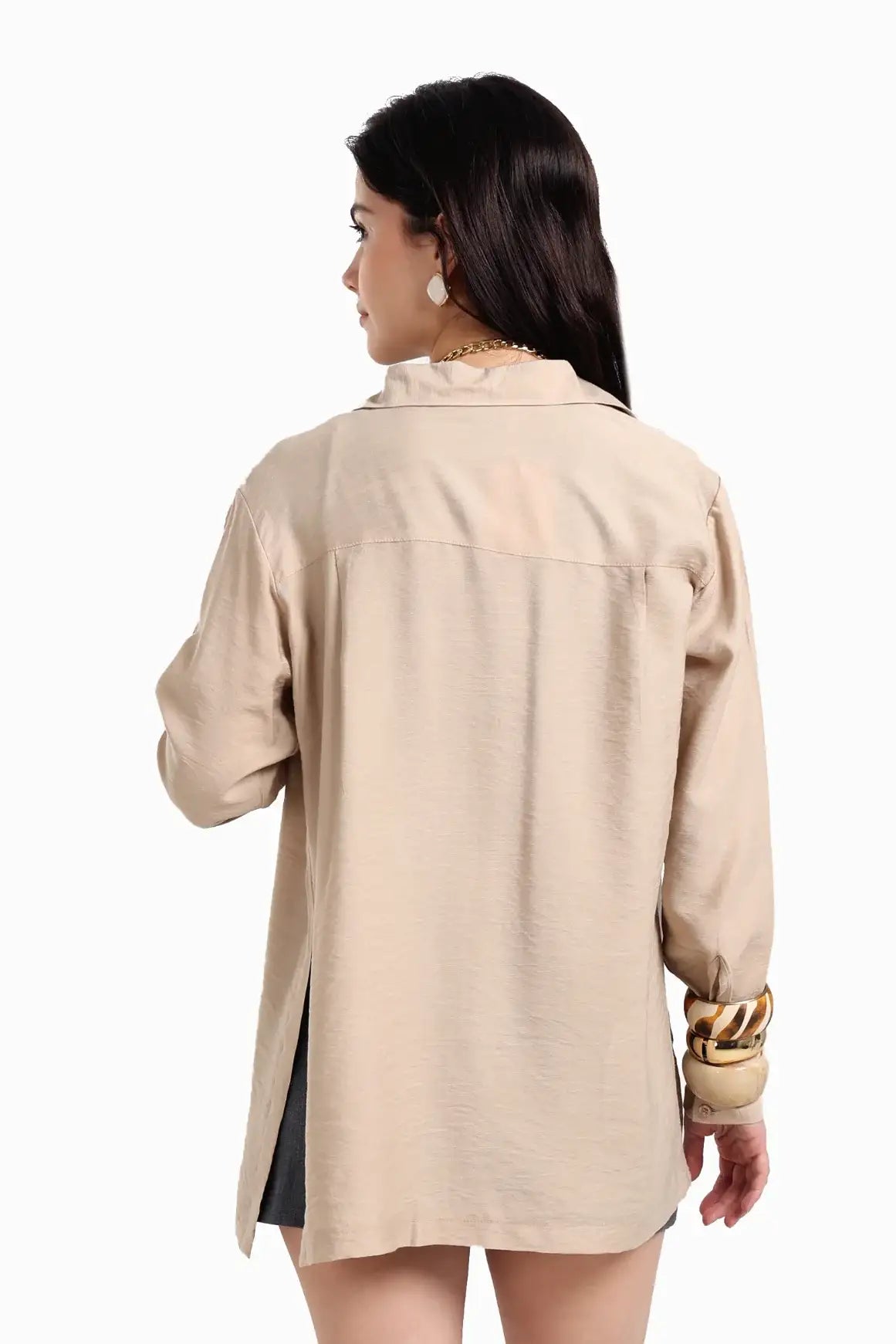 Voile Button Closure Shirt