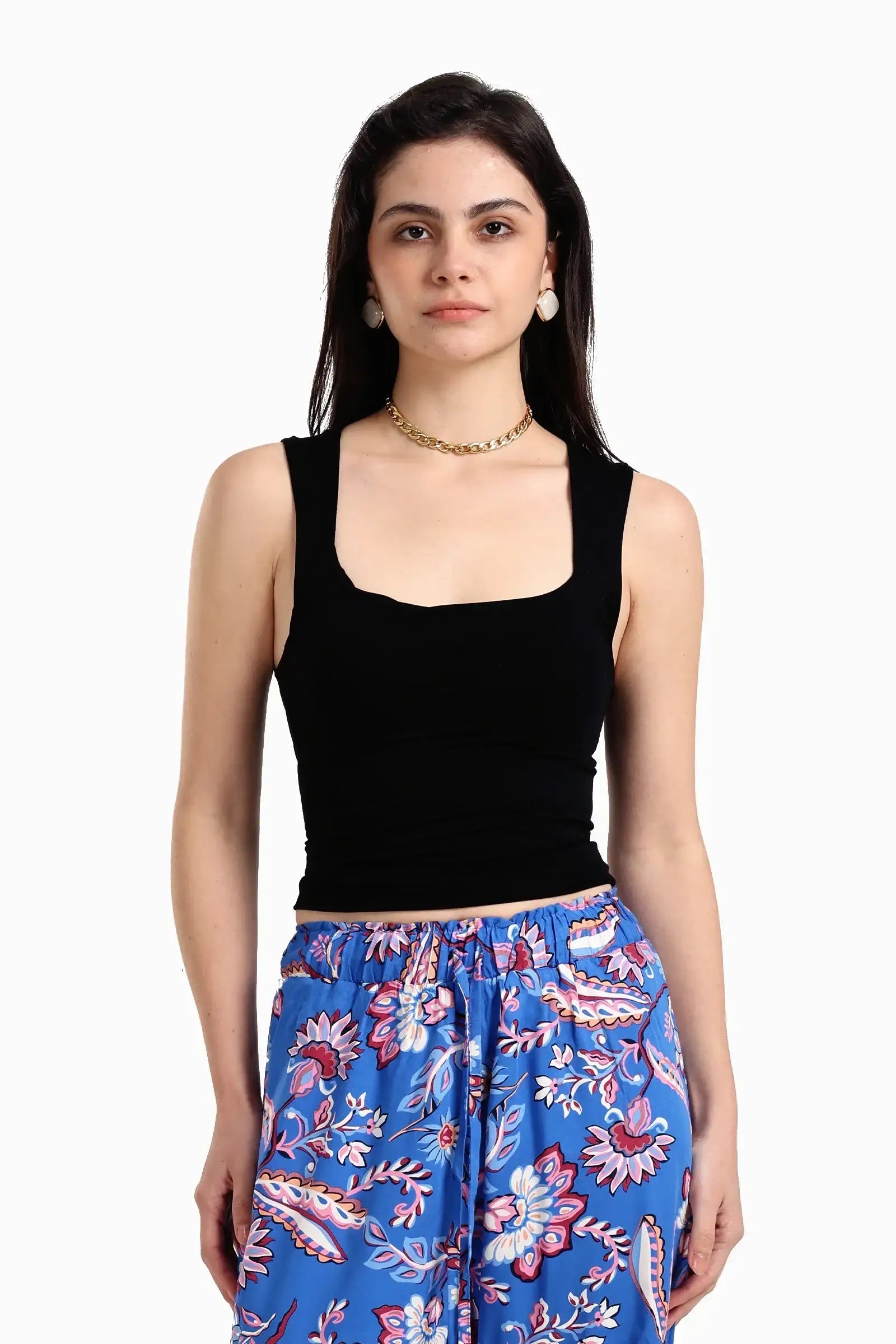 Square Neck Sleeveless Top