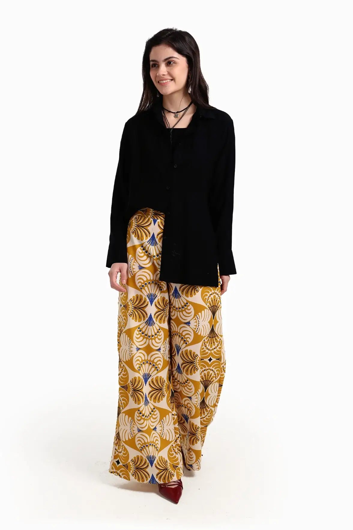 Voile Button Closure Shirt