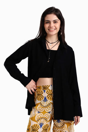Voile Button Closure Shirt