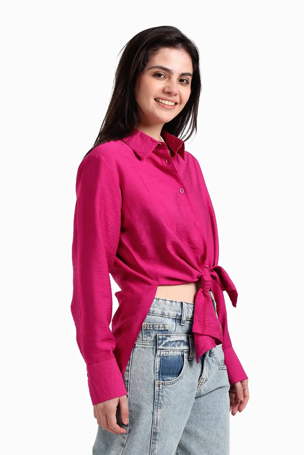 Voile Button Closure Shirt