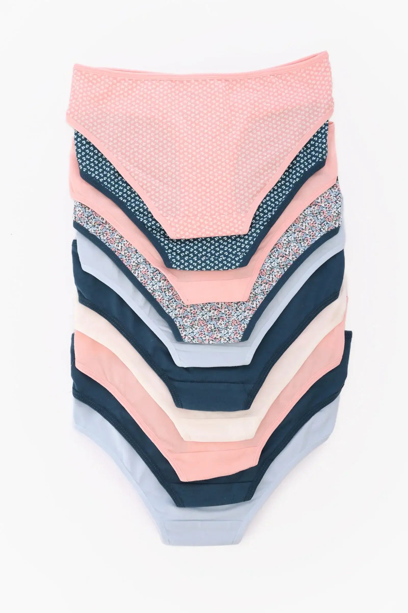 Pack of 10 Colored Bikini Panties
