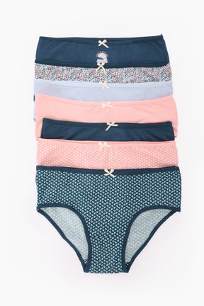 Pack of 7 Colored Brief Panties