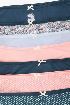Pack of 7 Colored Brief Panties