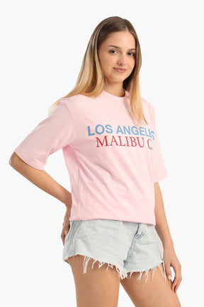 تيشيرت مطبوع بينك