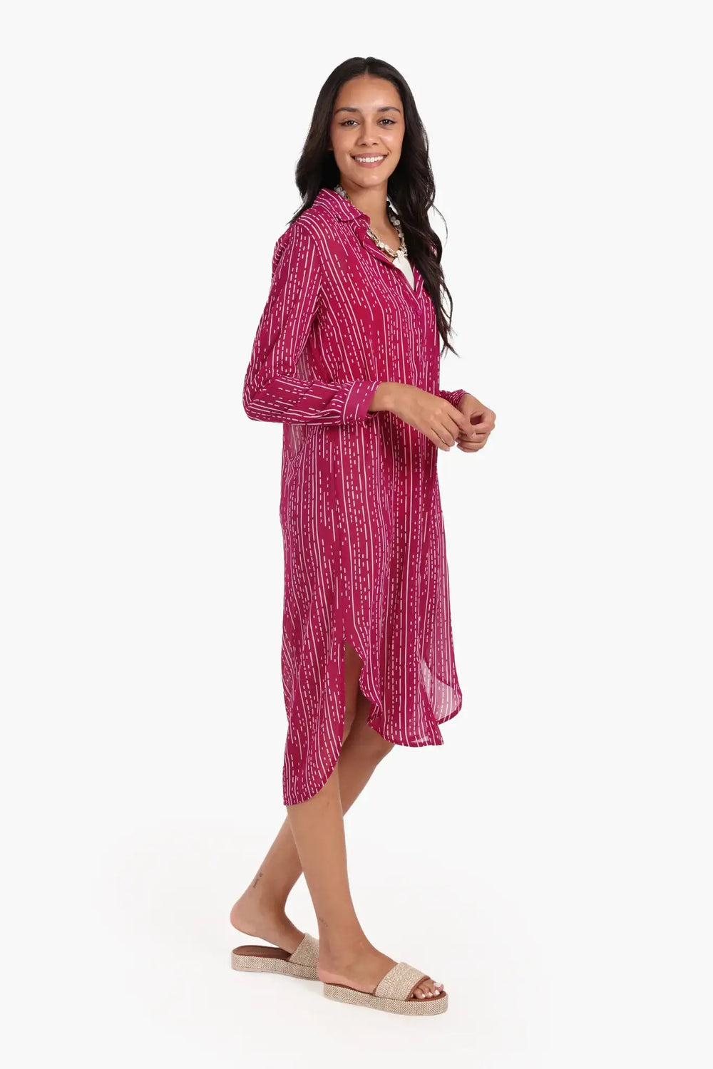 Chiffon Shirt Dress