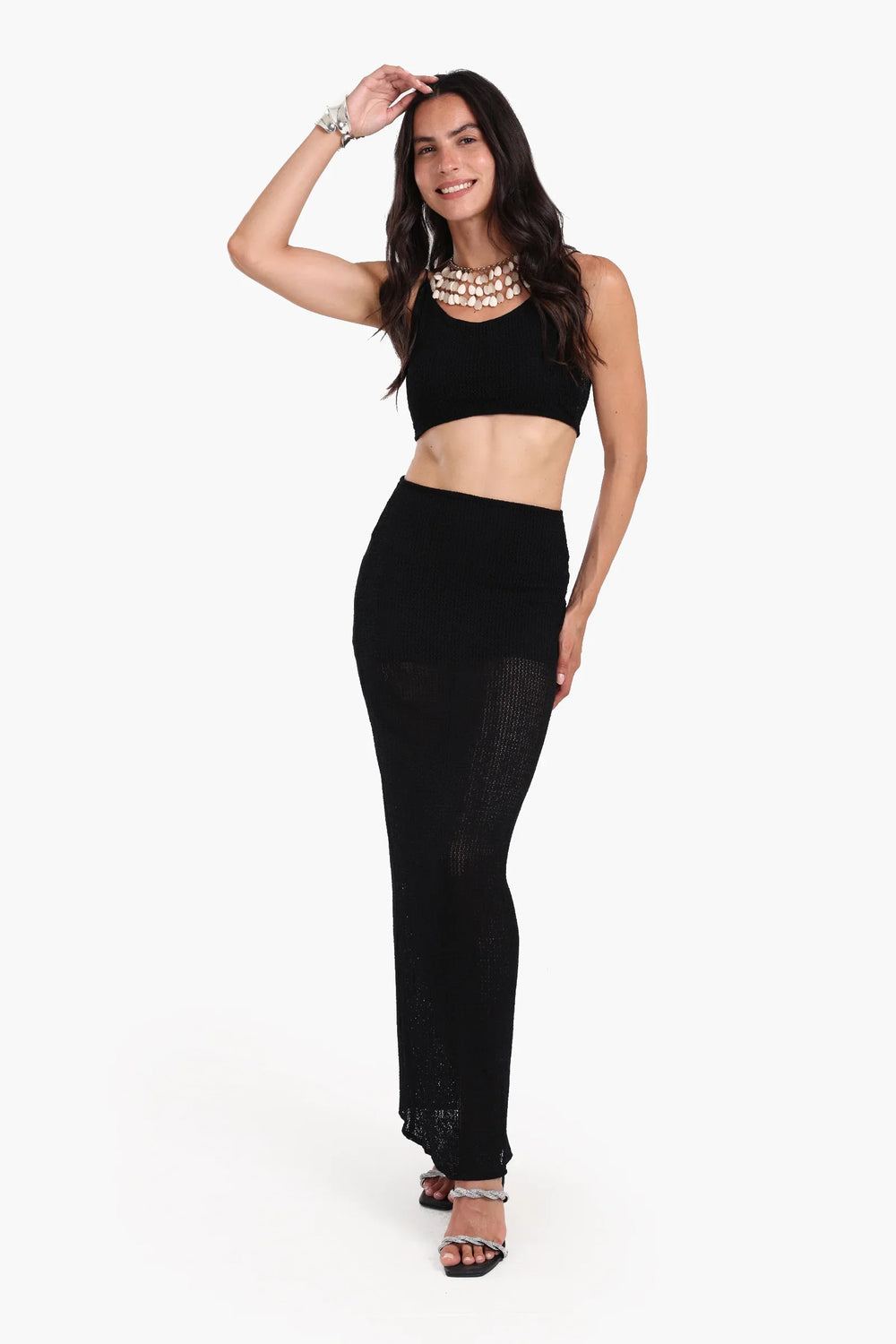 طقم منسوج للشاطئ قطعتين