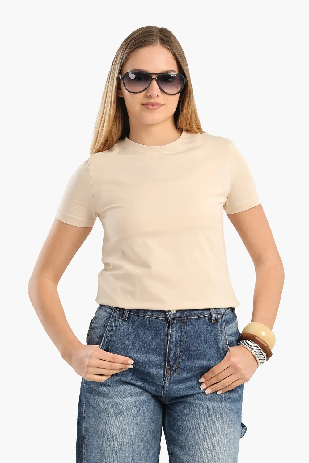 Cotton Basic Slip On T-Shirt