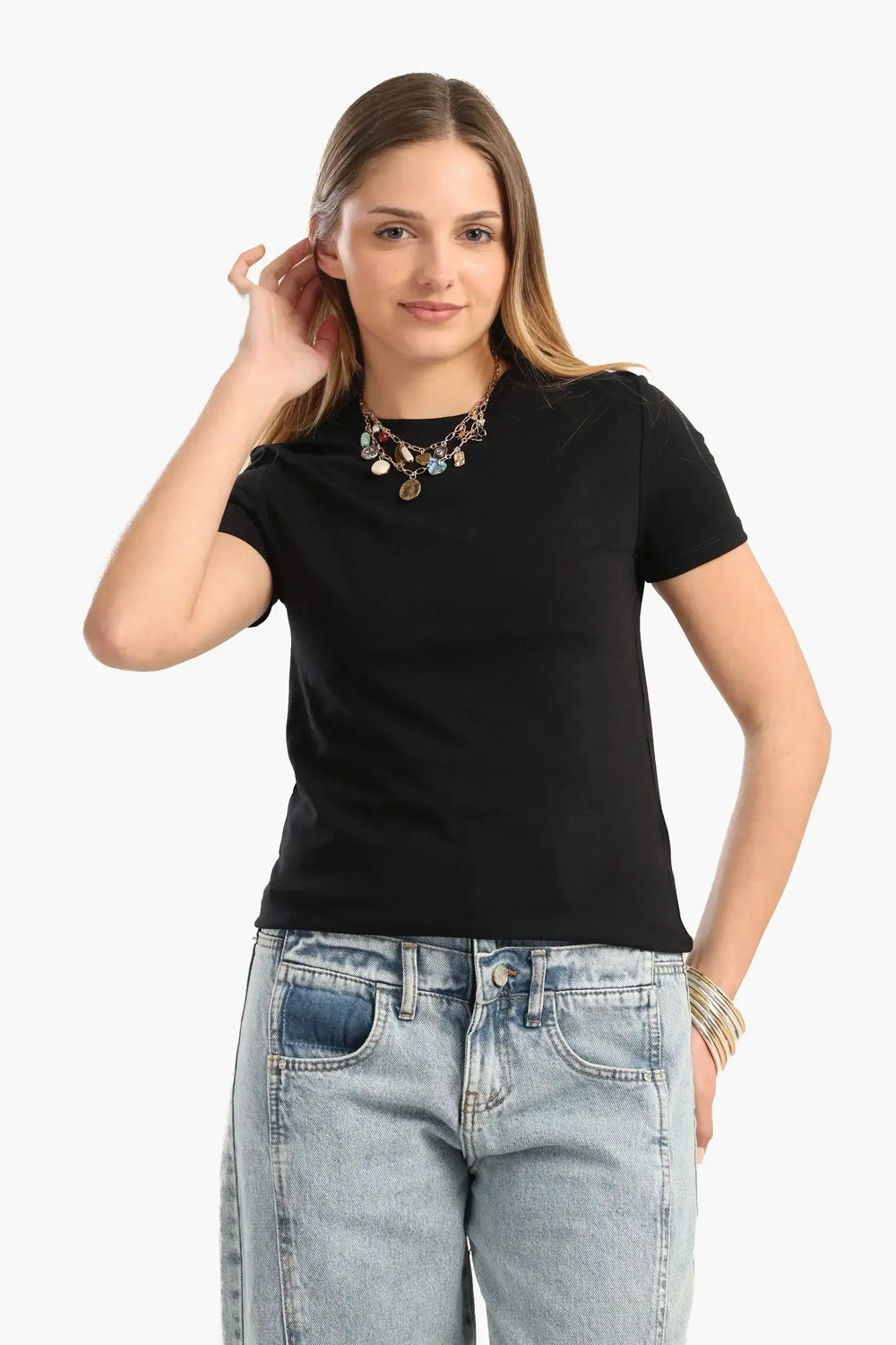 Cotton Basic Slip On T-Shirt