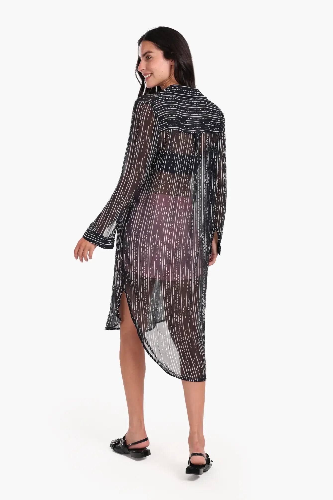 chiffon shirt dress with sleeves | | Carina Wear – Carina 27 / 68.5 cm Size:3XL (19.5 US) Button down high-inventory Embellished Asymmetric Bodycon Mini